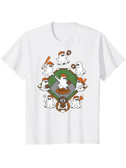 Boo Baseball Fun Halloween Spooky Baseball Sport Lover Festival Unisex Tee