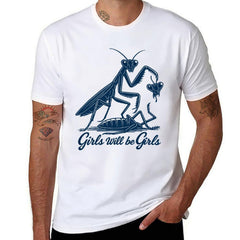 Girls Will Be Girls Shirt, Praying Mantis Tee Insect Lover Funny Insect TShirt