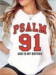 Psalm 91 God Is My Refuge, Everyday Wear, Gift For Faithful Friends