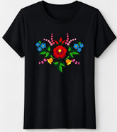 Women's Floral Print T-Shirt, Casual Summer Crew Neck Short Sleeve Tee, Regular Fit Daily Wear Top