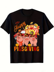 Funny Pigsgiving Pigs Pickup Truck T-Shirt