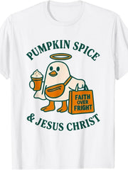 Christian Halloween Pumpkin Spice And The Spirit of Christ T-Shirt for Men Women