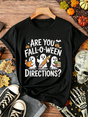 Are You Fall-O-Ween Directions T-Shirt Cute Ghost Teacher Halloween Tee