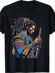 Men's African American Samurai Bushido T-Shirt - Kenya Fusion Martial Arts Tee
