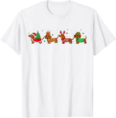 Cute Dachshund Christmas Pajamas Dog Lovers Xmas Unisex T-Shirt