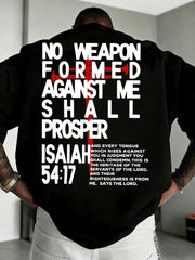 Men's Vintage Cotton Short Sleeve T-Shirt Double Sided Print Christian Bible