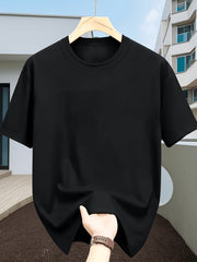 Men's Esports Gaming T-Shirt with Little Black Cat Headphone Print