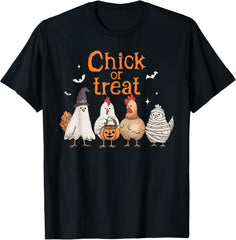 Chick Or Treat Halloween Witch Spooky Chicken Fun Unisex T-Shirt