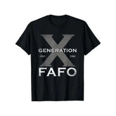 Ultra-Soft Cotton "Generation X" FAFO 60s/70s Nostalgic Tee for Men