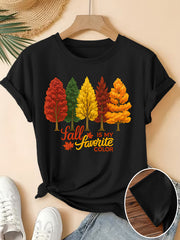 Fall Is My Favorite Color T-Shirt Autumn Trees Graphic Tee