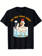 Do You Sous Vide T-Shirt, Funny Chicken in Water Bath Chef Humor Short Sleeve Top