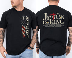 Jesus Is King Bible Verse John 14:6 Christian God Religious 2 Sided T-Shirt