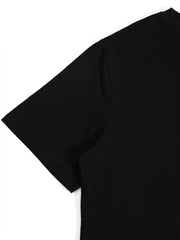 Women Graphic T-Shirt Glitter Lips Shh Finger Print Casual Crew Neck Trendy Tee