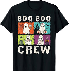 Boo Boo Crew Nurse Halloween Ghost Costume Unisex T-Shirt