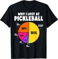 Funny Pickleball Why I Lose At Pickleball Design Unisex T-Shirt