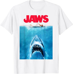 Jaws 50th Anniversary Vintage Movie Gift Shark Retro Unisex T-Shirt