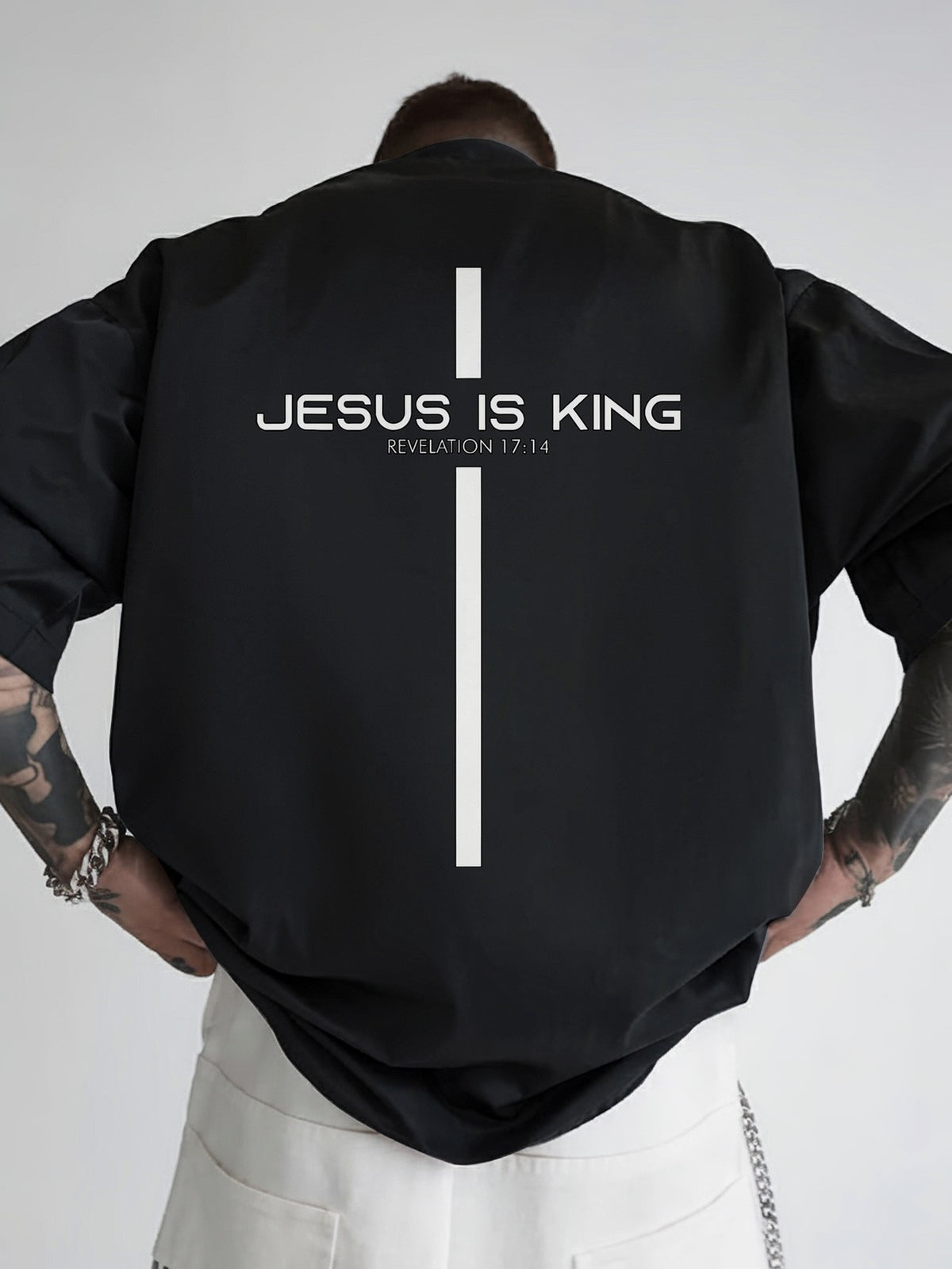 Men'S Heavyweight T-Shirt | is King Back Print with Verse (Revelation 17:14)