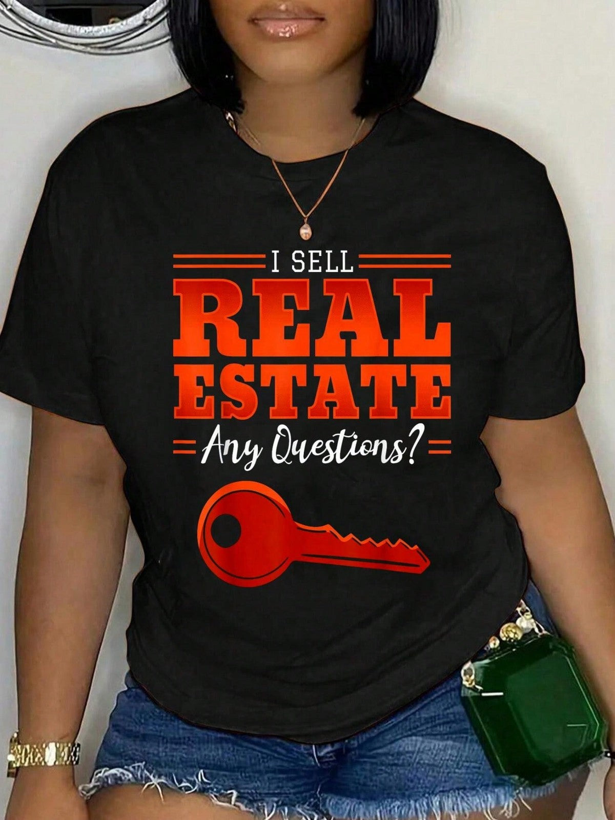 100% Cotton I Sell Real Estate Agent Broker Property Realty T-Shirt