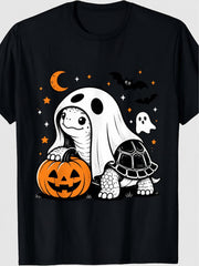 Ghost Turtle Halloween Graphic T-Shirt