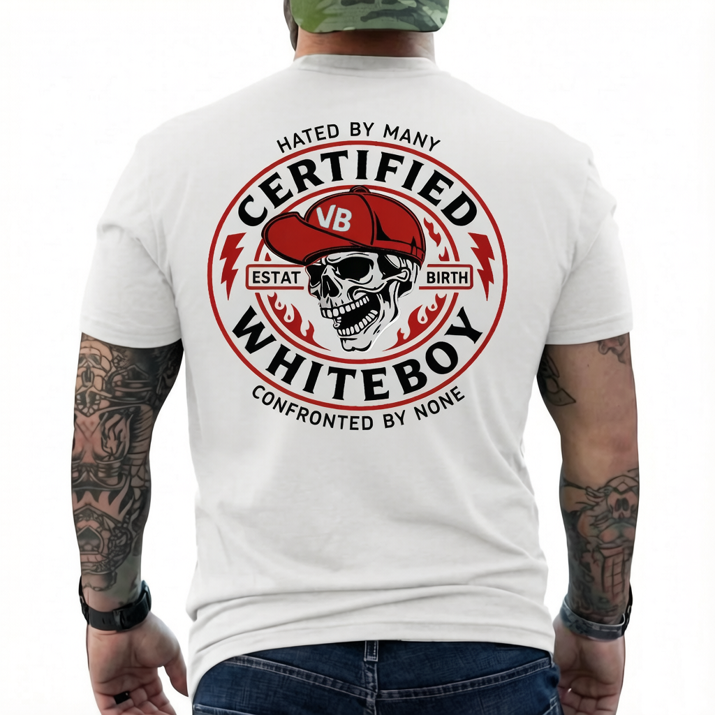 CERTIFIED WHITEBOY Street Skull T-Shirt Menswear Streetwear