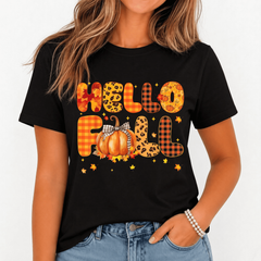 Women's T-Shirt - Soft And Breathable Cotton - Autumn Halloween Thanksgiving Tee
