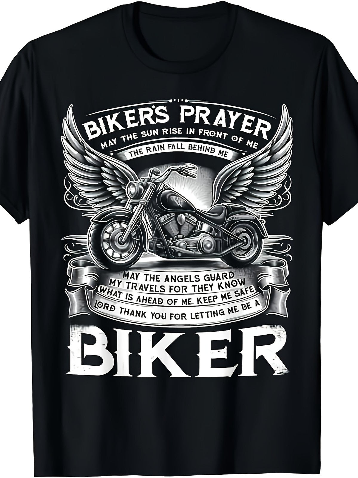 Vintage Motorcycle Rider Prayer Tshirt