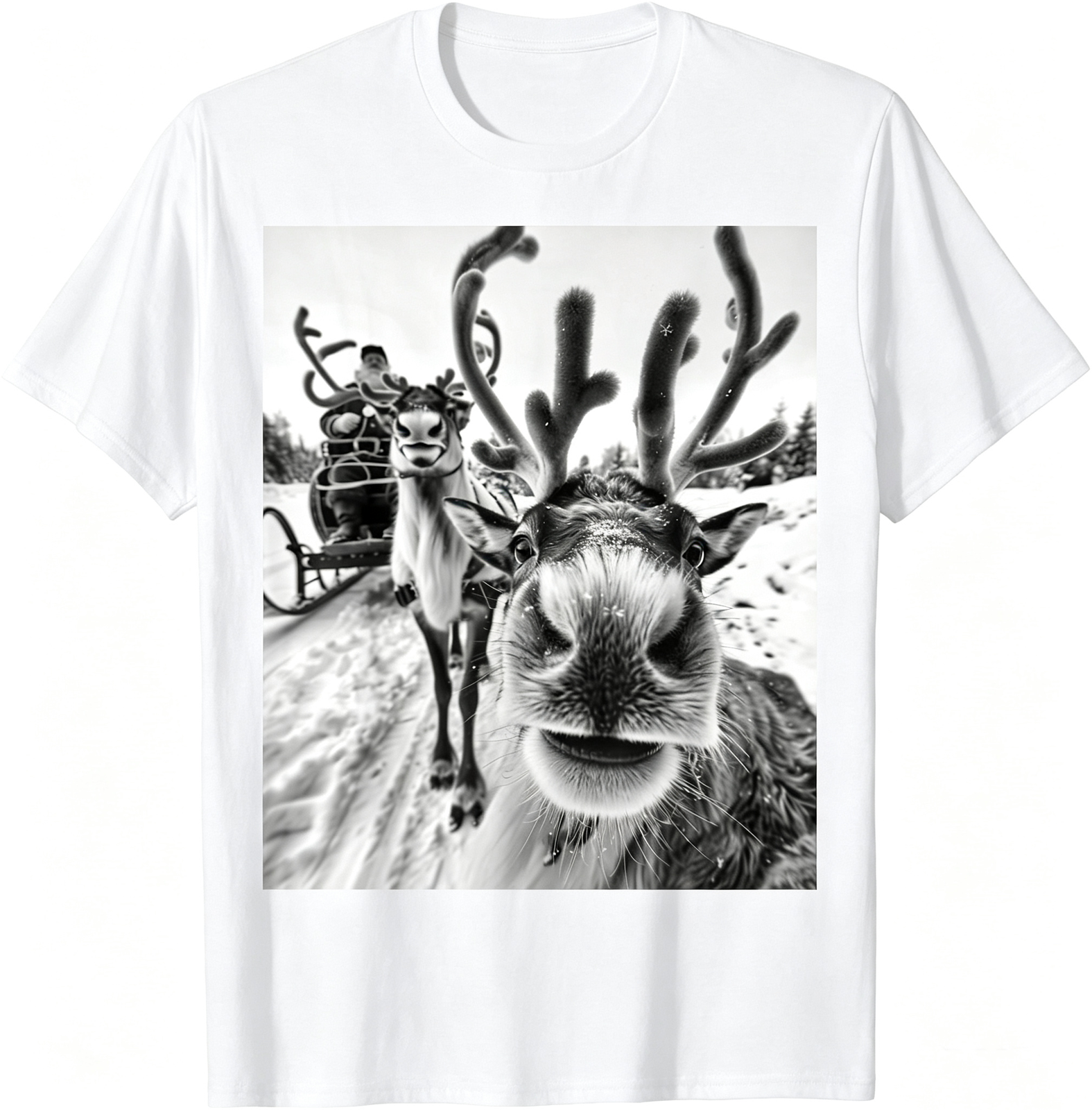 Funny Reindeer Selfie Christmas Christmas Design Unisex T-Shirt