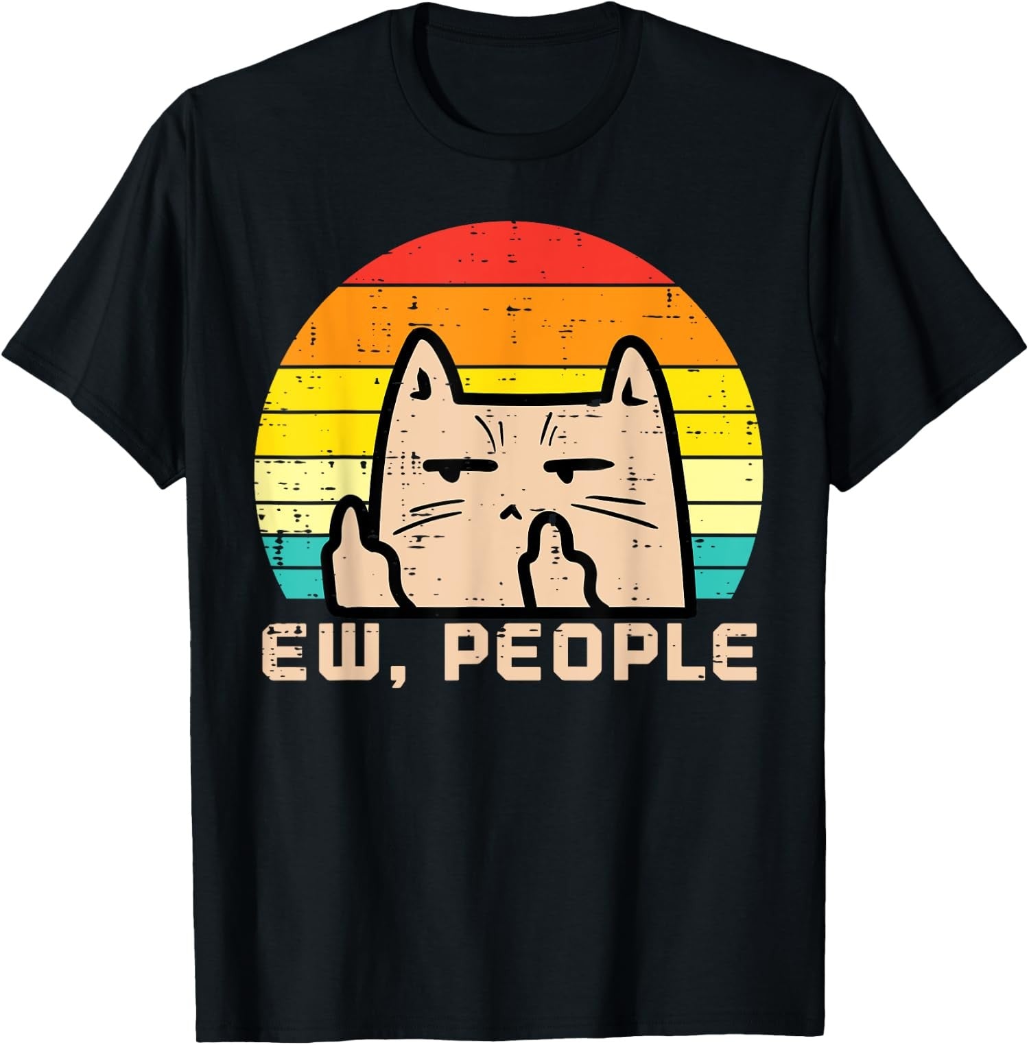 Ew, People Funny Antisocial Introvert Retro Design Unisex T-Shirt