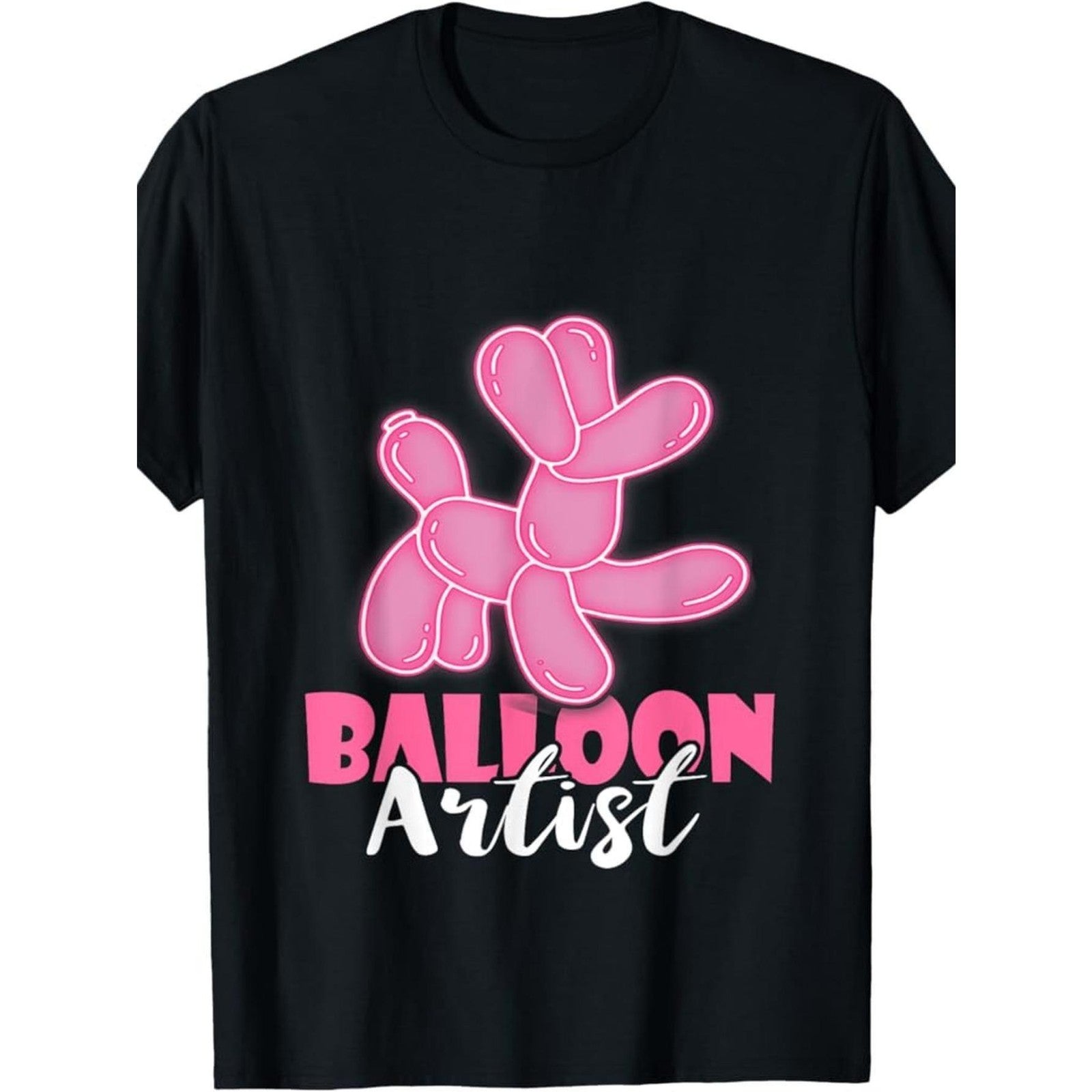 Vintage Style "Balloon Artist" Graphic TShirt pink balloon dog design