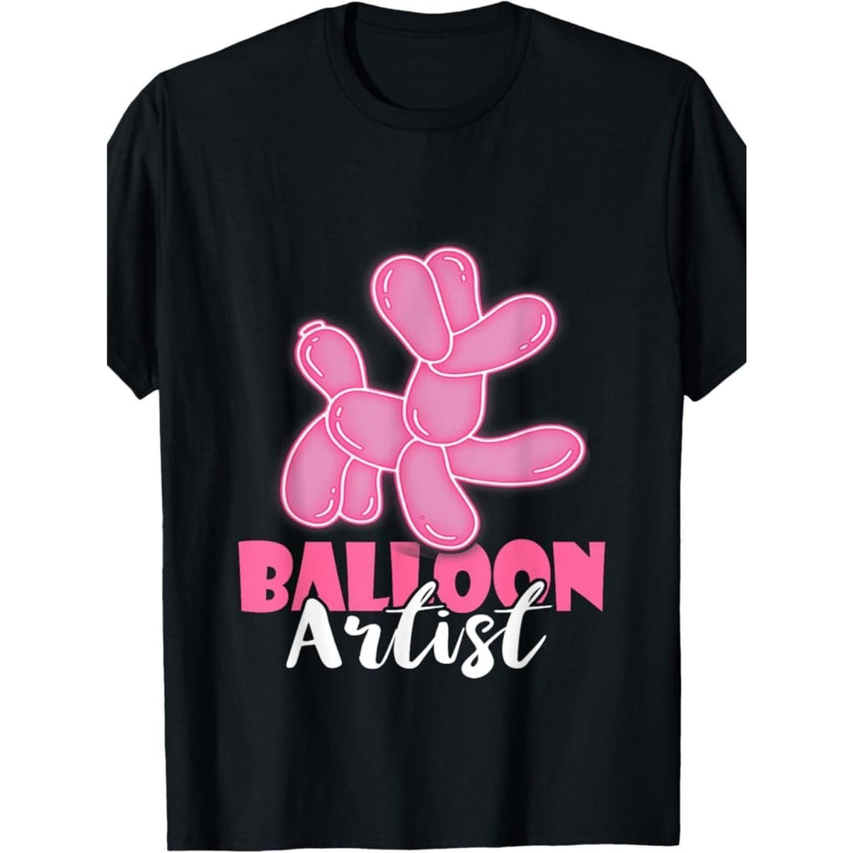 Vintage Style "Balloon Artist" Graphic TShirt pink balloon dog design