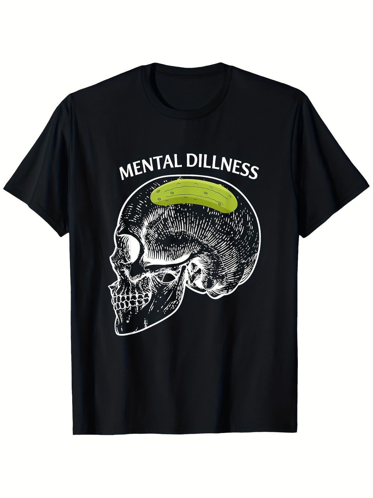 Pickle Skeleton Dill Humor Graphic Tee Streetwear Gift for Men Women