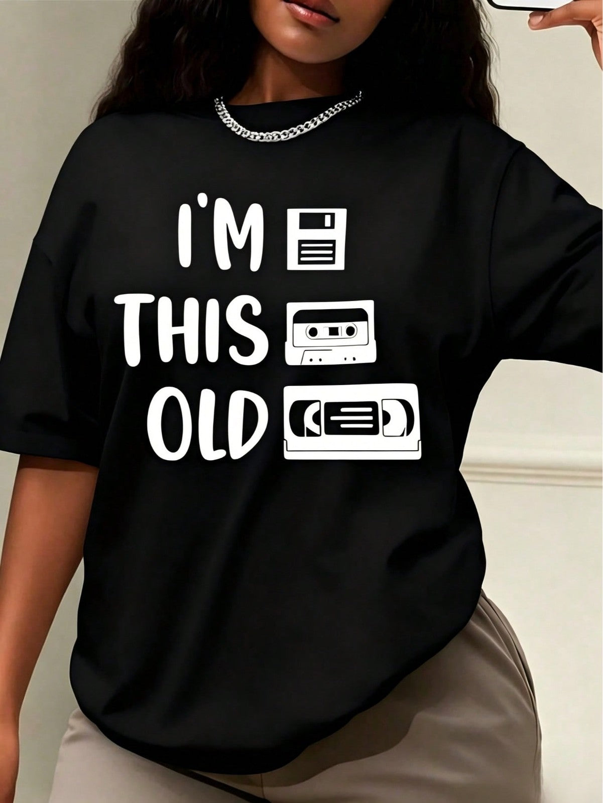 Funny Retro "I'm This Old" T-Shirt With Vintage Cassette