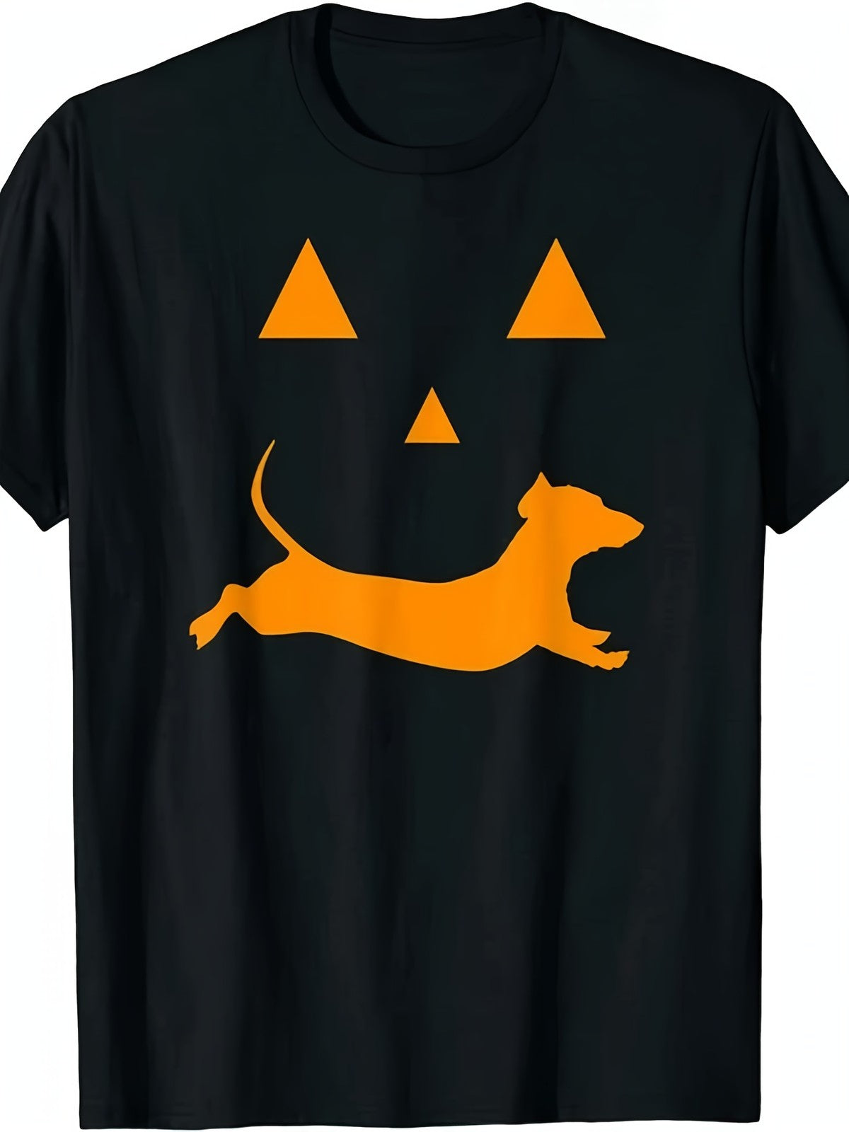 Halloween Pumpkin Dachshund T-Shirt Costume Funny Tee Gift