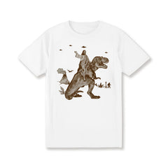 Jesus Riding Dinosaur TShirt Funny TShirts UFO TShirt Cool Graphic TShirts