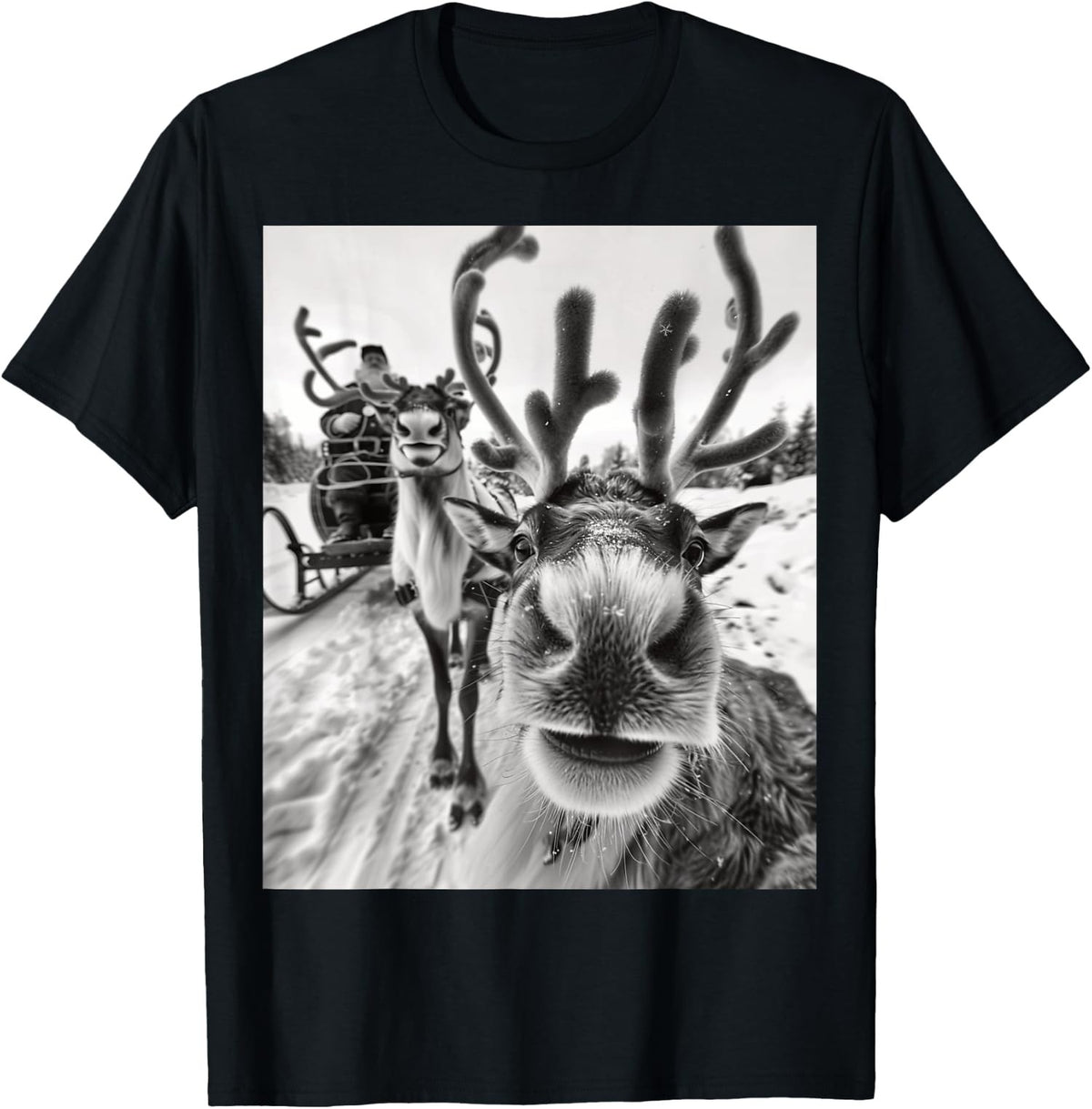 Funny Reindeer Selfie Christmas Christmas Design Unisex T-Shirt