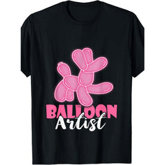 Vintage Style "Balloon Artist" Graphic TShirt pink balloon dog design