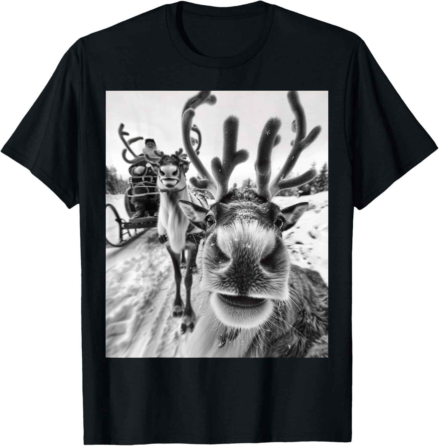 Funny Reindeer Selfie Christmas Christmas Design Unisex T-Shirt
