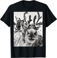Funny Reindeer Selfie Christmas Christmas Design Unisex T-Shirt