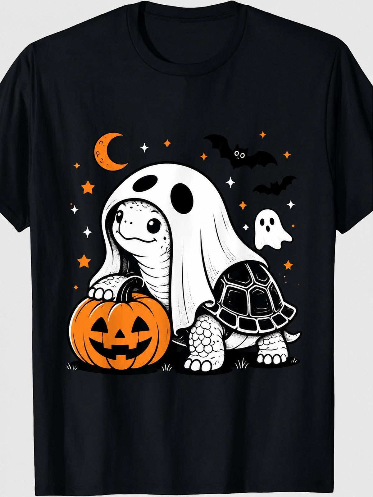 Ghost Turtle Halloween Graphic T-Shirt