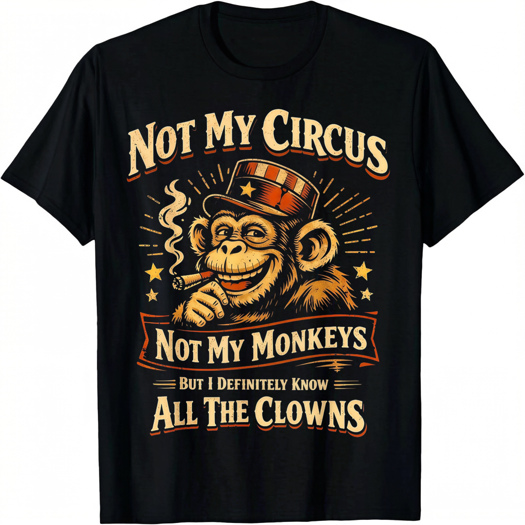 Not my circus, not my monkeys—but I know all the clown jokes. Fun Unisex T-shirt