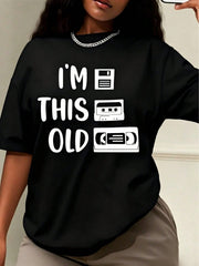 Funny Retro "I'm This Old" T-Shirt With Vintage Cassette