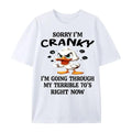 Funny 70s Duck Graphic Tee, 100% Cotton Casual Crew Neck Outfit, Unisex Couple Fashion Top, Cute Retro Style, Best Valentine’s Day Gift For Him Her, Perfect Gift For Boyfriend Girlfriend Husband Wife