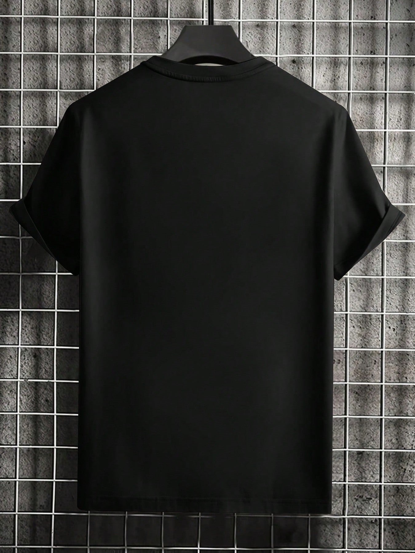 Men's Casual Blessed Letter & Wreath Print T-Shirt