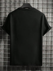 Men's Casual Blessed Letter & Wreath Print T-Shirt
