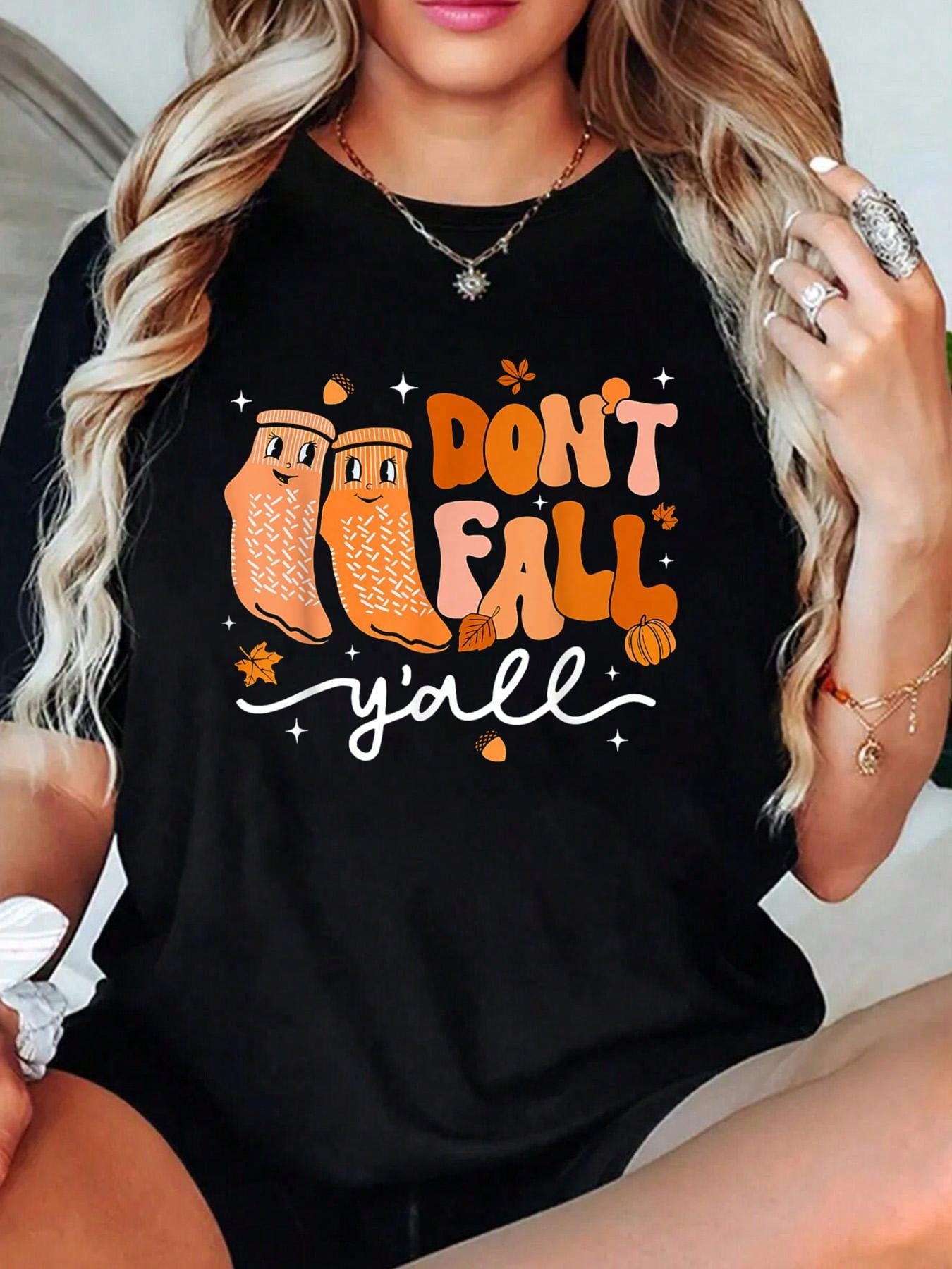 Dont Fall Yall Fall Prevention Physical Therapy Nurse Print Cotton Tee Top
