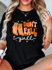 Dont Fall Yall Fall Prevention Physical Therapy Nurse Print Cotton Tee Top