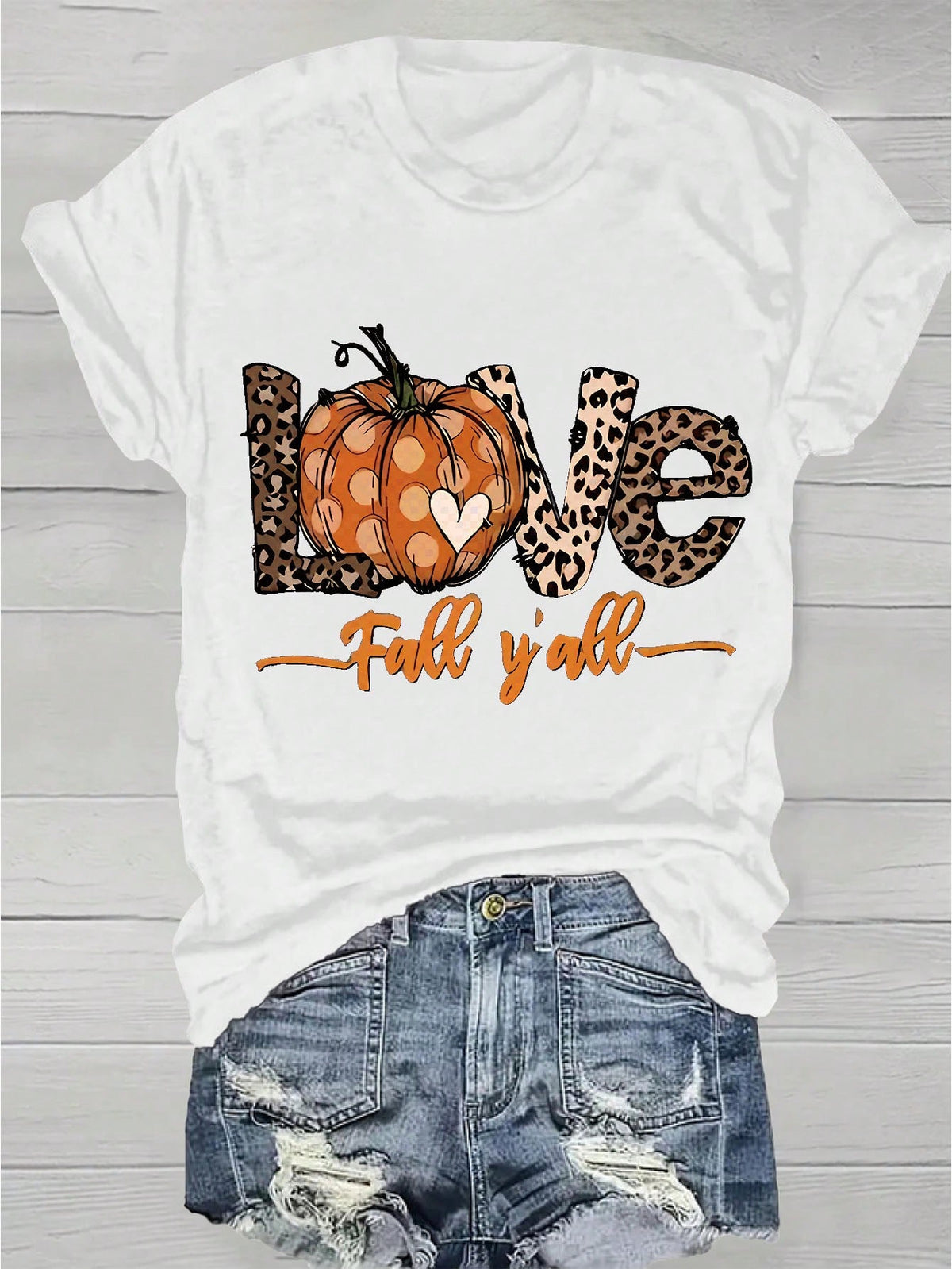 Thanksgiving Animal Letter Print Short Sleeve Tee Spring Summer Crew Neck Top
