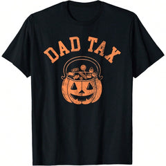 Dad Tax Funny T-Shirt For Men Women, Humor Retro Halloween Tees Gift, Round Neck Short Sleeved T Shirts Tops Men Women Clothing