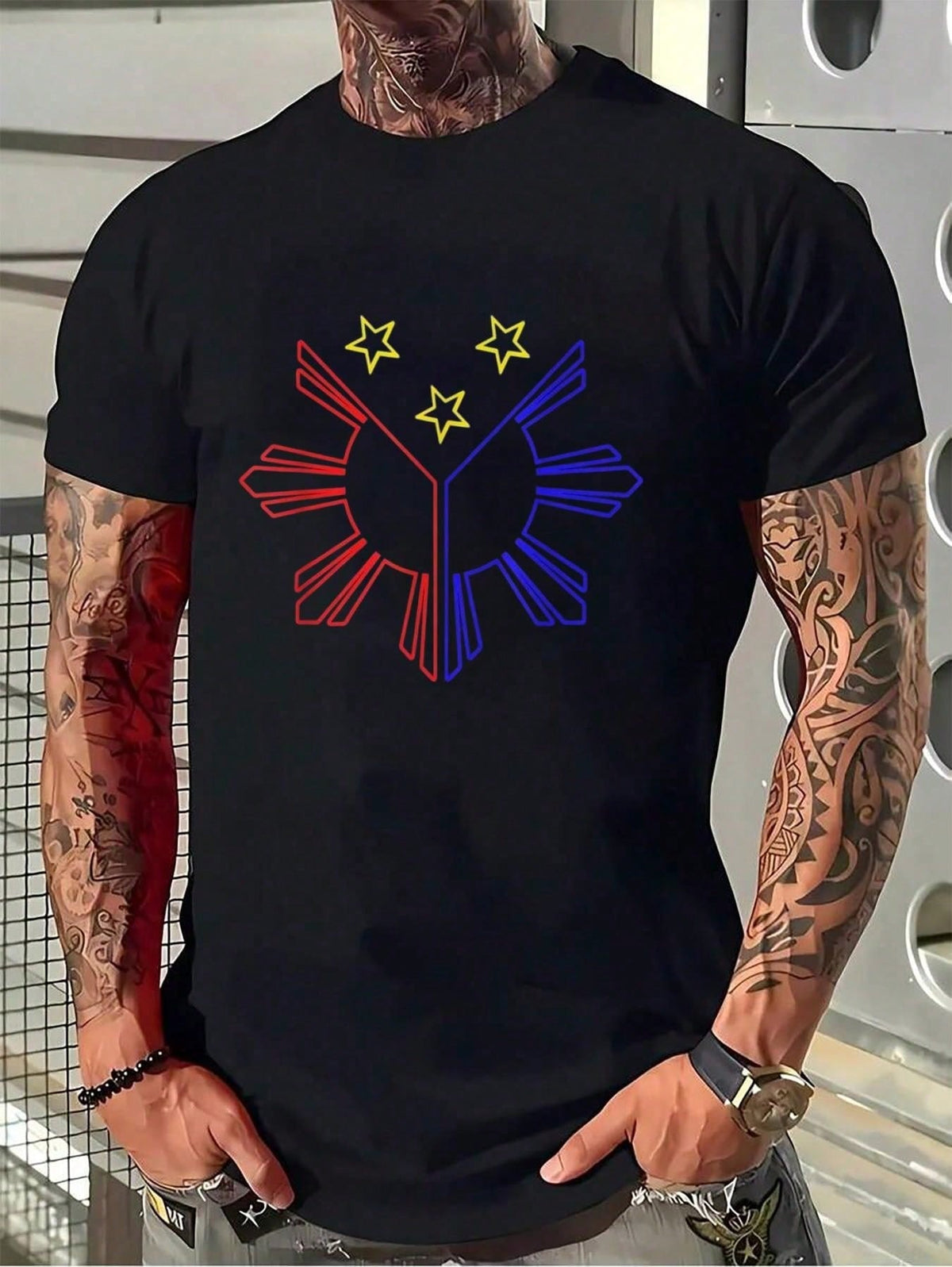 Filipina Pinoy Graphic Crew Neck Tee Filipino Culture Unisex Cotton Short Sleeve Top