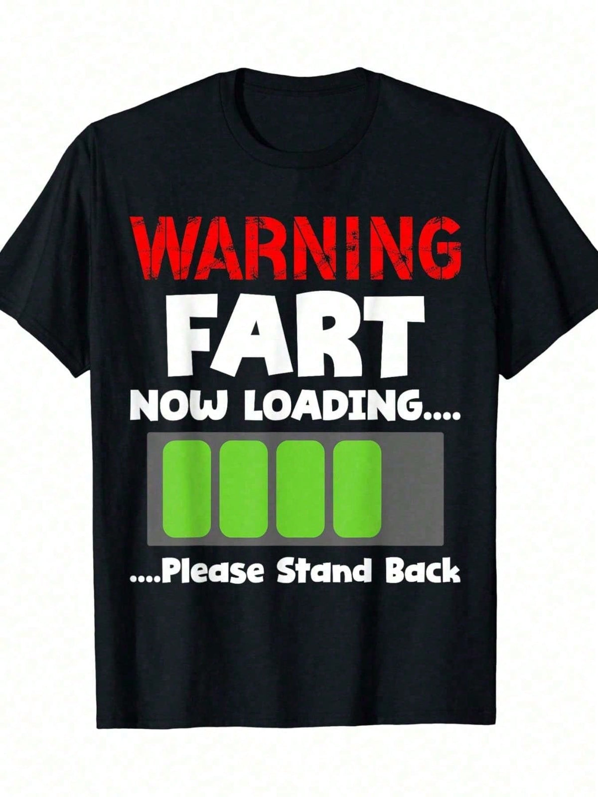 Now Loading Please Stand Back Graphic Crew Neck Tee Funny Short Sleeve Top